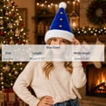 thumbnail image 2 of SYMOID Santa Hat, Light Blue Plush, Golden Bells, Unisex Christmas Party Costume Hats,Size Free Size, 2 of 6