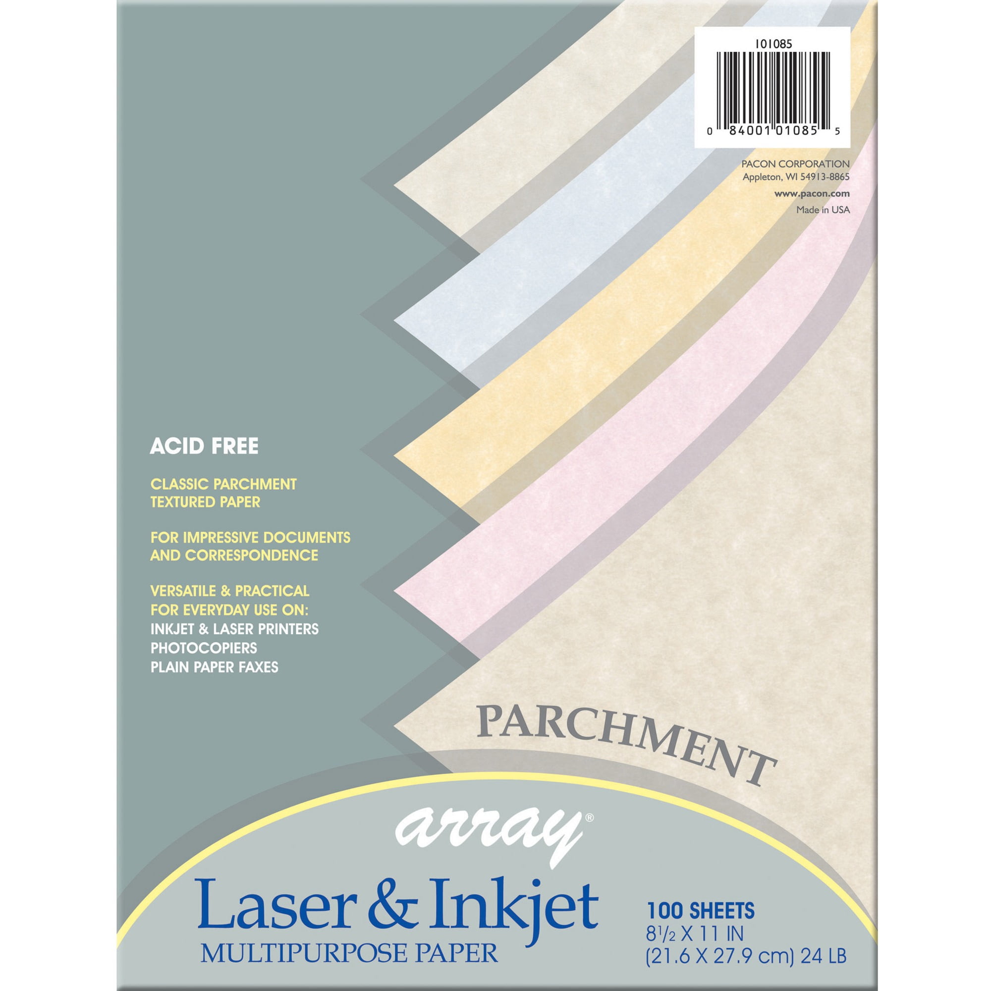Pacon, PAC101085, Parchment Bond Paper, 100 / Pack, Assorted Walmart