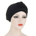 thumbnail image 1 of Head Scarf Solid Color Braid Headdress Brimless Pure Color Turban Cap Party Accessories, 1 of 6