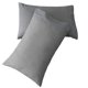thumbnail image 1 of Sonoro Kate Juego De Funda De Almohada De Lujo De Microfibra Cepillada 1800 - Arrugas (Gris Oscuro, 2 Fundas De Almohada Estándar), 1 of 5