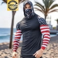 thumbnail image 5 of BRGZLK UPF 50+ Long Sleeve Shirt for Mens 2026 Summer Fashuion Print Long Sleeve Lightweight Breathable Sun Protection Shirts with Face Mask for Fishing Hiking C 3XL, 5 of 6