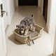 thumbnail image 1 of Bandeja de orinal de pared alta para perros pequeños y medianos con base a prueba de fugas extraíbles, arenero de plástico para mascotas fácil de limpiar con fondo deslizante opuesto., 1 of 6