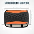 thumbnail image 2 of Car Center Console Cover, Universal Leather Waterproof Armrest Seat Box Cover Protector, Comfortable Car Decor Accessories Fit for Most Cars, Vehicles, SUVs-Orange, 2 of 7