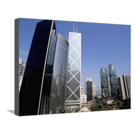 Bank of China Building in Centre, Central, Hong Kong Island, Hong Kong, China Stretched Canvas Print Wall Art By Amanda (Best Power Bank Hong Kong)