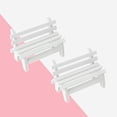 thumbnail image 1 of Hytrove 3PCS Small Garden Bench for Home Decor and Photography Props 11In x 5In, 1 of 8
