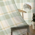thumbnail image 5 of Farmhouse Grid Semi Sheer Curtains 84 Inch Length 2 Panels Set,Country Minimalistic Geometric Plaid Lattice Sheer Kitchen Curtain Privacy Voile Window Curtain for Living Room Rod Pocket Drapes, 5 of 7