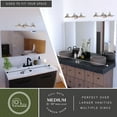 thumbnail image 3 of Akron 28-in Satin Nickel Farmhouse Barn Wall Sconce, 3 Light Bathroom Vanity Fixture, Metal Shade, White Interior, 3 of 10