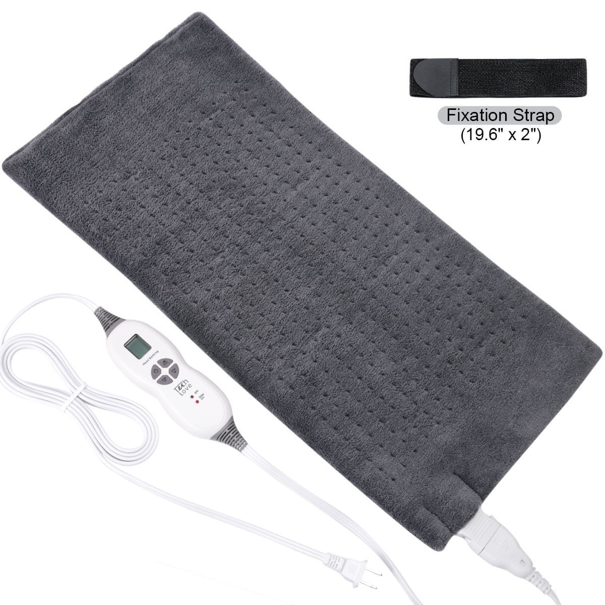 TechLove Extra Large Electric Heating Pad with Fixation Strap For Neck