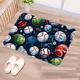 thumbnail image 5 of Baseball Polyester Non-Slip Machine Washable Bath Rugs Office Mat Floor Mats, 5 of 6