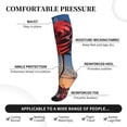 thumbnail image 3 of Lsque Sunset Rose Elegance Pattern Sport Compression Socks for Men & Women 15-20 mmHg Knee High Nurse Pregnant Running Medical and Travel Athletic, 3 of 6