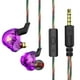 thumbnail image 3 of Cateissary Auriculares con cable portátiles de 1,2 m, Cable de fibra colorido, auriculares HiFi para escuchar música, ver vídeos, ver llamadas de voz, Cables de audio/vídeo Púrpura, 3 of 6