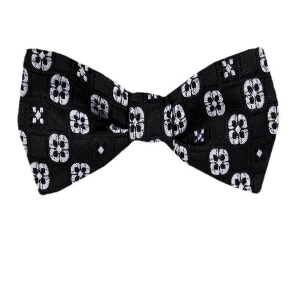 Men's Black Silk Self Tie Bowtie Tie Yourself Bow Ties