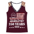 thumbnail image 5 of Plus Size Tank Tops for Women Casual Independence Day Print Sleeveless Summer Top America 250 Shirt Women M, 5 of 5