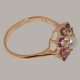 thumbnail image 4 of LBG British Made 10k Rose Gold Cultured Pearl & Pink Tourmaline Womens Statement Ring - 33 size options - Size 5, 4 of 6
