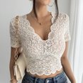 thumbnail image 6 of Levmjia Cotton Tank Tops For Women Sleeveless Lace V Neck Tops Summer Blouse Casual Polyester Comfortable Beach Party Dressy Tops, 6 of 9