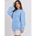 thumbnail image 4 of Womens Oversized Sweatshirt Crewneck Loose fit Long Sleeve Fleece Pullover 2023 Fall Casual Clothes Hoodie Top, 4 of 13