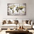 thumbnail image 2 of Elephant Stock Aged World Map Xxxiii Wall Art - Horizontal Multi Panel Canvas - Living Room Wall Decor - Education Multi Panel - Brown And Gray Decor - 74" x 48", 2 of 4