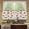 thumbnail image 4 of Yayeee Kitchen Curtains Tier Set of 2 Light Filtering 57"x24" Over Sink Window Panels, Beige Christmas Gift Pattern, 4 of 7