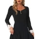 thumbnail image 3 of Blusa Victoriana Allegra K de estilo vintage con Ribete de encaje manga larga Negro XS, 3 of 6
