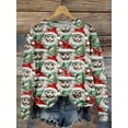 thumbnail image 4 of Christmas Ugly Knitted Sweater Cartoon Santa Claus Tattoo Retro Long Sleeves 3DPrint Autumn Winter Pullover Harajuku Casual X9 (Sweater,XXXL), 4 of 7