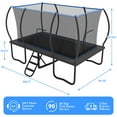 thumbnail image 2 of YORIN Rectangle Trampoline for Kids Adults, 8FT x 14FT Rectangular Heavy-Duty 1760LBS Outdoor Trampoline with Enclosure Net, Ladder, Weather-Resistant Galvanized Frame, Large Backyard Trampoline, 2 of 8