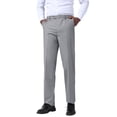 thumbnail image 4 of AZoiNM Men's Slim Fit Dress Pants Flat Front Business Casual Trousers 4 Pocket Polyester Viscose Blend, 4 of 14
