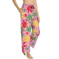 thumbnail image 2 of Colorful Marijuana Leafs Women'S Pajama Pants Drawstring Pj Bottoms Pants With Pockets 3x-Large, 2 of 6