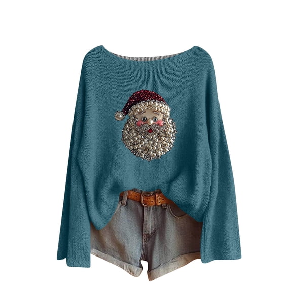 Makaor Cute Fall Tops for Women Crew Neck Shirts Graphic Long Sleeve Pullover Tees Cute Vacation Clothes