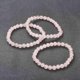thumbnail image 1 of 1 pulsera elástica de rosa natural con cuentas de cuarzo y piedras preciosas de 4 mm, redonda y teñida, para mujeres y hombres, regalo de cumpleaños., 1 of 4