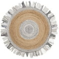 thumbnail image 2 of SAFAVIEH Cape Cod Susan Striped Area Rug, Light Gray/Natural, 3' x 3' Round, 2 of 7