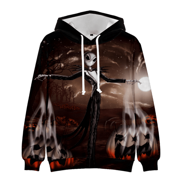 Nightmare Before Christmas Jack Skellington Saly Women Casual Printed Hoodie Sweatshirts Unisex 07 Adult 2XL Walmart