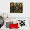 thumbnail image 5 of HENGT Large Nature Landscape Prints Canvas Wall Art Autumn the Lake Sunset Scenery Modern Relaxing Water Reflection Picture Artwork for Living Room Bedroom Decorations, 5 of 6
