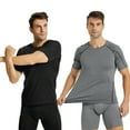 thumbnail image 3 of YUSHOW 2 Pack Mens Compression Shirts Short Sleeve Athletic Cool Dry Workout T Shirt Size XL, 3 of 6