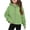 #A08-Green, variant on Abcomgle Girls Cropped Hoodie Zip Up Full Zip Long Sleeve Jacket for Girls Cute Casual Fleece Pullover Sweatshirt with Thumb Hole