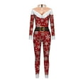 thumbnail image 4 of oqasdz Christmas Outfits Snowflake Print Jumpsuit Full for Festive Holiday Parties and Events All Genders Looking for Holiday Wear, 4 of 6