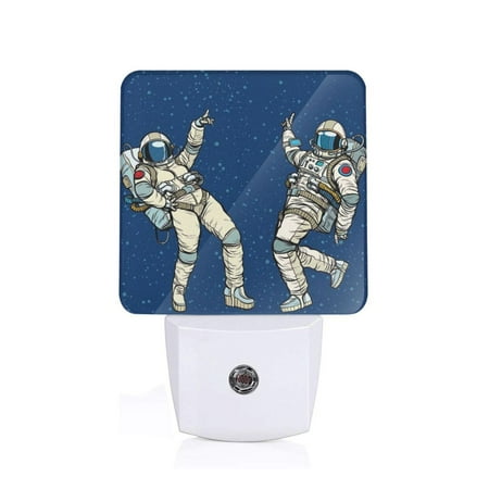 

Sigee Disco party Astronaut Dancing for Night Lights Plug into Wall Dusk to Dawn Sensor Warm White Led Night Light 0.5W for Kid Hallway
