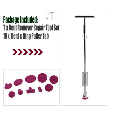 10pcs T Type Screw Rod Auto Dent Repairing Tool Metal Plate Repair Instruments Automobile Concave Puller Repairing Kit
