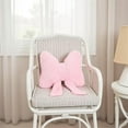 thumbnail image 6 of Topboutique Bow Pillow Soft Bowknot Lumbar Pillow Furry Pillows Cute Plush Pillow Decorative Stuffed Plush Throw Pillows Car Backrest Cushion for Bedroom Sofa Couch Home Christmas Decor Pink, 6 of 6