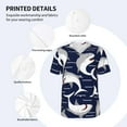 thumbnail image 5 of Fotbe Angry Shark Baseball Jersey Shirt for Men and Women, Casual Short Sleeves Button Down T-Shirt-Small, 5 of 9