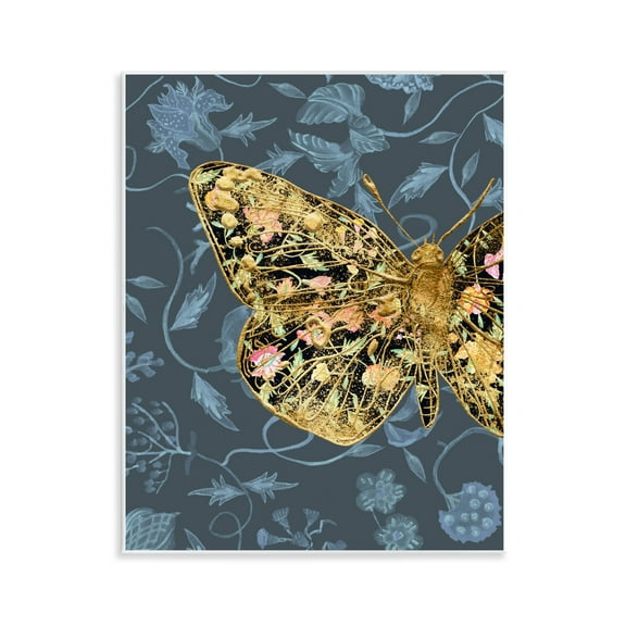 Stupell Industries Glam Traditional Butterfly Animals & Insects Painting Unframed Art Print Wall Art, 11 x 14