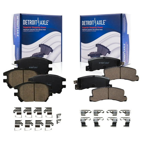 Detroit Axle - Brake Pads for 2002-2003 Lexus RX300, 4 Front and Rear Ceramic Brake Pads Replacement