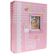 6 Inch Photo Album Creative Commemorative Book 200 Pages Interstitial Albums Bag Personality Gift Decoration for Baby Photo Storage (Pink)