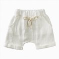 thumbnail image 5 of NOLDARES Newborn Baby Girl Clothes Set Short Sleeve Letter Tops Casual Toddler Shorts Set Infant Girl Summer Outfit(White,6-9 Months), 5 of 5