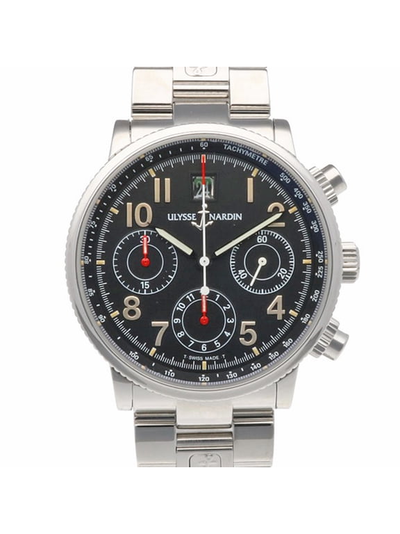 Pre-Owned Ulysse Nardin Marine Chronograph Watch, Stainless Steel, 363-22, Automatic, Men's...