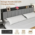 thumbnail image 4 of BeesClover Bed Frame with Upholstered Headboard and Storage, Drawers Platform Bed with Charging Station, Metal Slats Support, No Box Spring Needed, 4 of 7