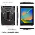 thumbnail image 2 of ELEHOLD Case for iPad 9th/8th/7th Generation, Shockproof Case with 360°Rotating Adjustable Shoulder Hand Strap & Stand,Black, 2 of 8