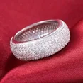 thumbnail image 2 of Eternity Wedding Band Ring 2Ct Round Cut Simulated Diamond 14K White Gold Plated, 2 of 3