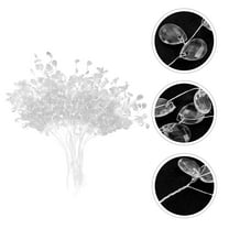NICEXMAS 50Pcs Acrylic Crystal Flower Branches White for Floral Craft and Home Decoration
