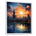 thumbnail image 2 of Designart "Windy City Pop Art III" Cityscapes Floater Framed Canvas Print, 2 of 7