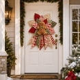 thumbnail image 7 of Festive Quilted Christmas Door Hanging DIY Sewing Kit – Complete Bow Craft Set with Fabric Batting Thread Templates, Patchwork Decor for Wall Door Display, 7 of 7